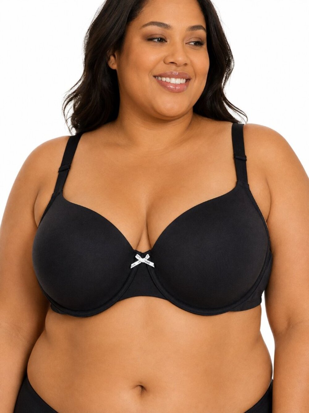 Cacique Lightly Lined Full Coverage Underwire Bra Black Women's 40DDD